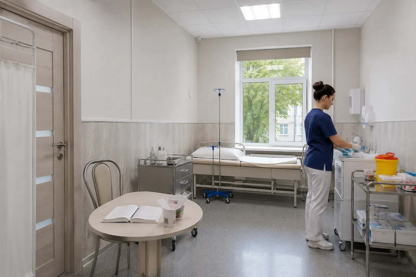 Процедурный кабинет для медицинской помощи при солевой зависимости